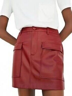 ZARA mini faux leather skirt